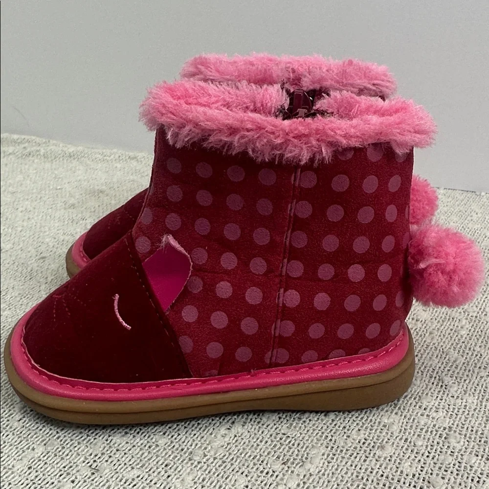 MOOSHU TRAINERS Ellexi Bunny Boot Toddler Size 6 Squeaky Shoes NEW